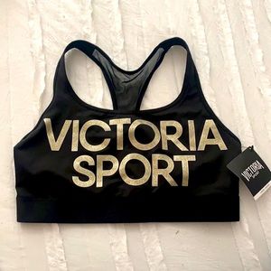 Black & gold “Victoria Sport” sports bra
